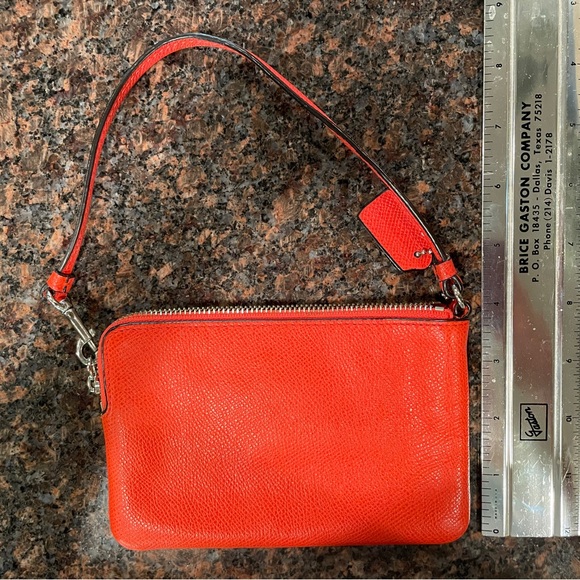 Coach Orange 4” x 6” wristlet - Picture 2 of 4